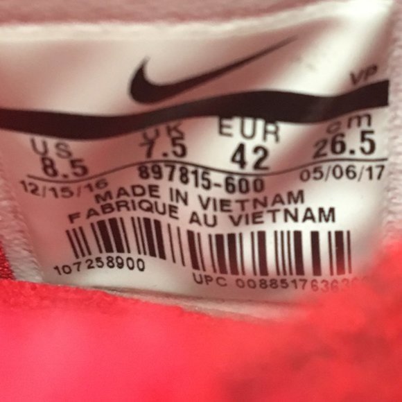 Nike Men's Zoom Kevin Durant KD 10 Red Velvet Basketball Shoes Sneakers size 8.5 - Picture 13 of 15